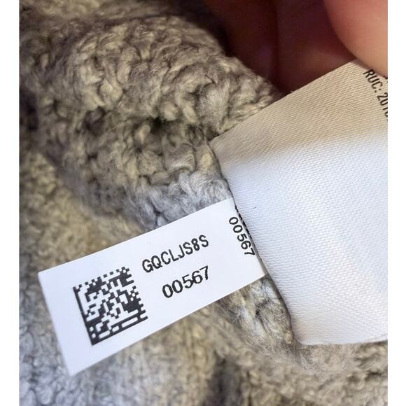 American Eagle Buttoned Boxy Cardigan Sweaters Size XS Oversized Gray Green Cozy - Picture 11 of 16